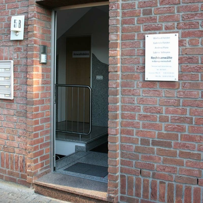 Rechtsanwältin Tellmann Kanzlei Oberhausen Eingang